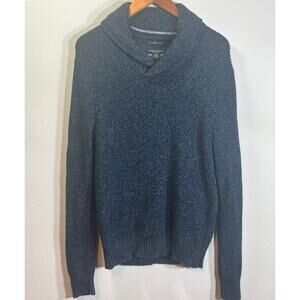 American Eagle Shawl Neck Sweater Athletic Fit Wool Blend Mens Medium
